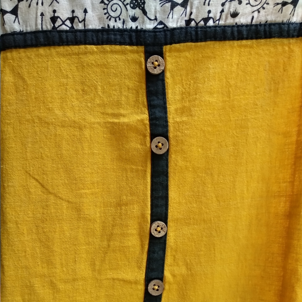 M Nalli mustard Kurta - Picture 4 of 10